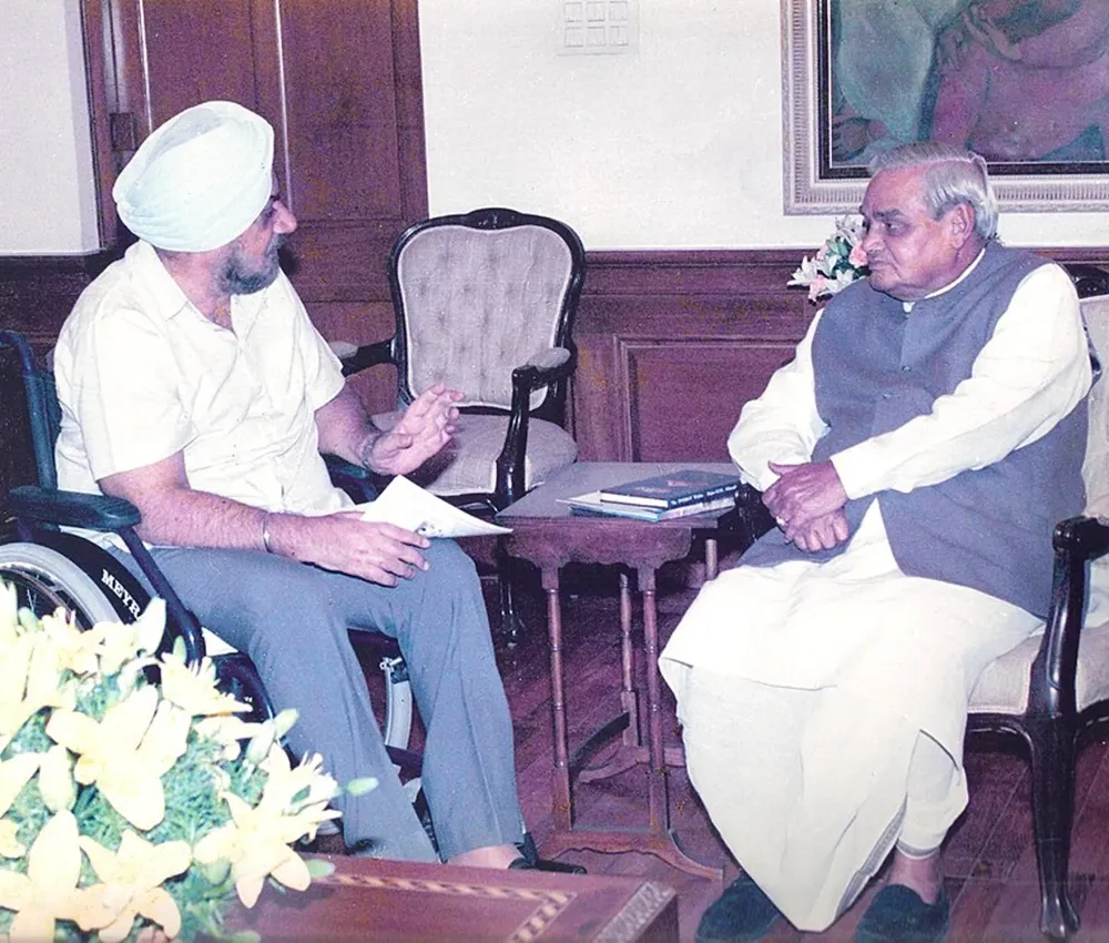 Ahluwalia with former Prime Minister of India - Atal Bihari Vajpayee
